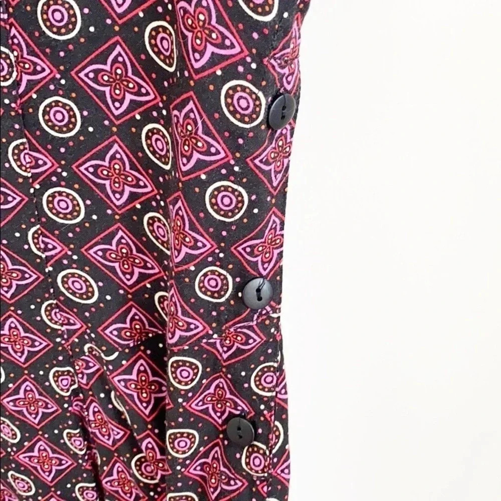 90s vintage passports printed short sleeve Skater Dress - Picture 4 of 8